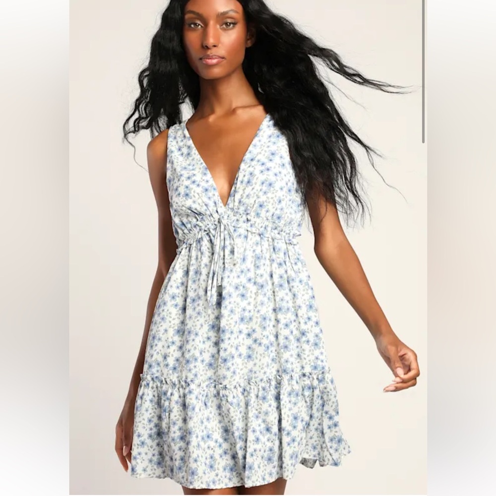 Remember Me Floral V-Neck Babydoll Dress